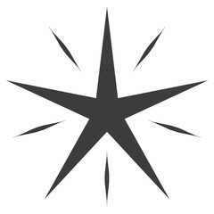 Star and twinkle icon. black starburst design and sparkle symbol.