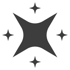 Obraz premium Star and twinkle icon. black starburst design and sparkle symbol.