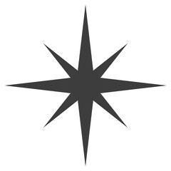 Star and twinkle icon. black starburst design and sparkle symbol.