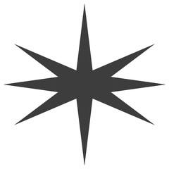 Star and twinkle icon. black starburst design and sparkle symbol.