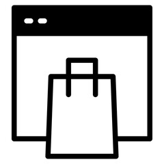 Online shopping icon. E-commerce line icon. Vector illustration.
