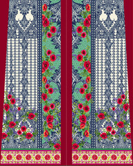 Textile Kurt Design, Digital Printing Design, Pakistani Women Suits Design For Print
