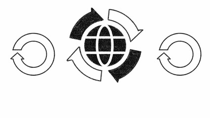 サーキュラーエコノミー（循環型経済システム）のおしゃれなイラスト