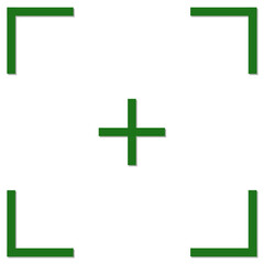 Green Camera Focus Icon Isolated on White