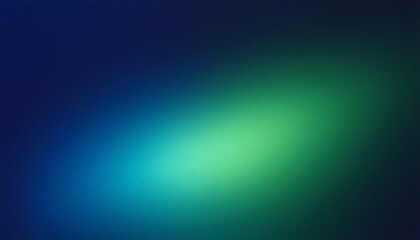 Obraz premium Dark green blue glowing grainy gradient background noise texture backdrop webpage header banner design