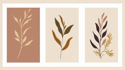 Abstract japandi and scandinavian style print soft tones and shapes conveying a sense of tranquility and beauty. Great as product design for posters, home interior