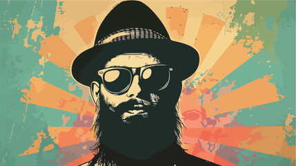 Hipster design over vintage backgrounddd vector illustration