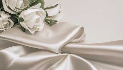 Elegant ivory satin drapery abstract monochrome luxury for sophisticated backgrounds