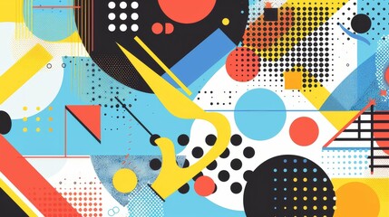 Obraz premium A vibrant abstract explosion of shapes and colors