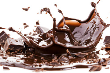 Gourmet Chocolate Splash, Isolated on White