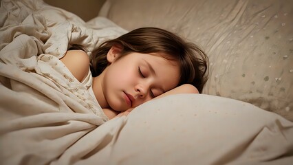 A child sleeping peacefully, oblivious to the worries of the world