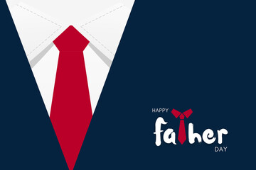 Happy Father' day post with hat and glasses. Happy Father Day post with tie and coat, the best dad ever concept. Happy Father's Day background with hat, tie, and glasses. father Day with a red backgro
