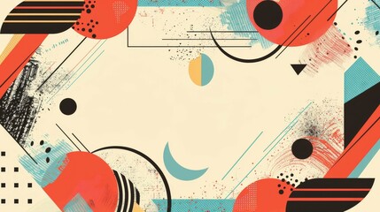 An abstract vibrant backdrop with dynamic shapes and textures