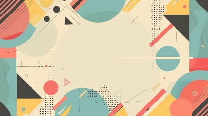 Obraz premium Colorful abstract geometric background with space for text