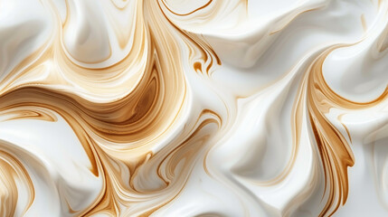 Cosmic latte abstract waves flowing, sharply isolated on a white backdrop, HD clarity.