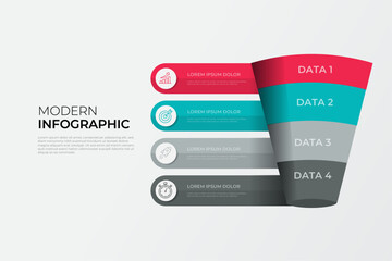Flat minimal timeline infographics