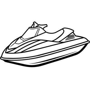 recommend clip art: Jet ski outline illustration digital coloring book page line art drawing