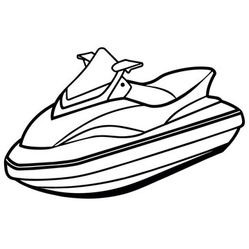 recommend clip art: Jet ski outline illustration digital coloring book page line art drawing
