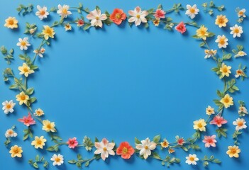 Fototapeta premium frame made of flowers