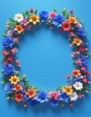Fototapeta premium wreath of flowers