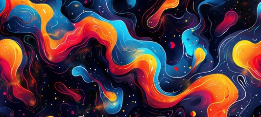 abstract background with colorful waves