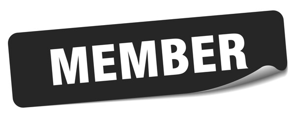 Obraz premium member sticker. member label