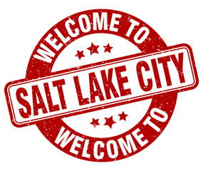 Welcome to Salt Lake City stamp. Salt Lake City round sign