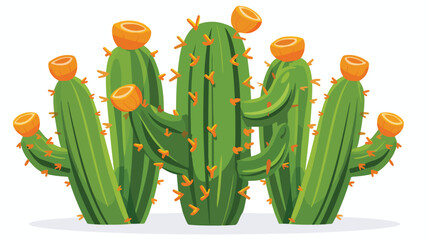 Mexican orange cactus icon on white background vector