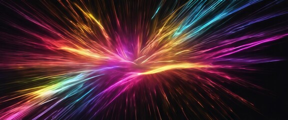 'lights burst multicolored Energetic creating wallpaper glow black background rays particles Light glowing motion'