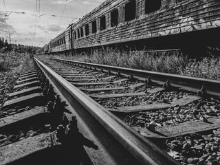 burned out blown up wagons in Ukraine