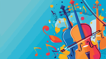Music design over blue background vector illustration