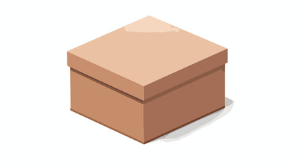Nice brown box over white Vector illustration. Vector