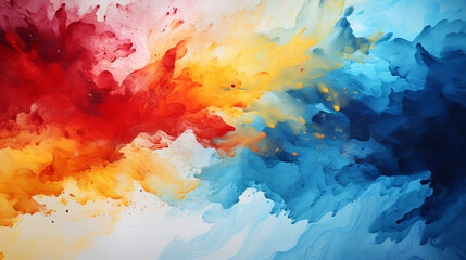 Abstract watercolor art hand paint on white background