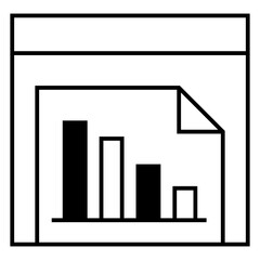 Data analysis icon vector. profit graph illustration sign. data science symbol.