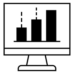 Data analysis icon vector. profit graph illustration sign. data science symbol.