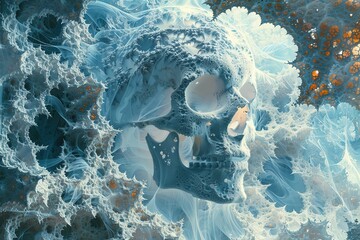 Artistic interpretation of an xray in magical realism style, revealing hidden wonders in 3D detail