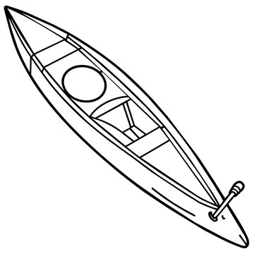 recommend clip art: kayak outline illustration digital coloring book page line art drawing