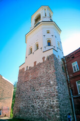 Fototapeta premium Monrepos Park, recreation in the park, promenade by the lake, natural landscape, tourist recreation in the reserve.