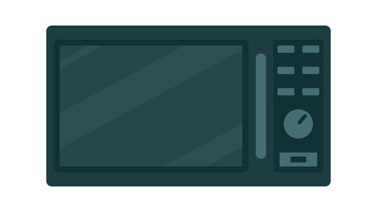 Flat microwave icon. Isolated microwave.