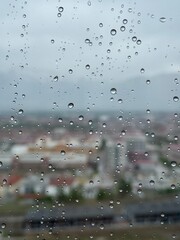 raindrops on window