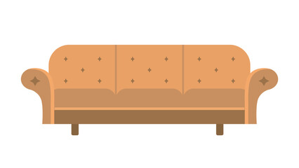 Couch flat. Sofa icon. Divan