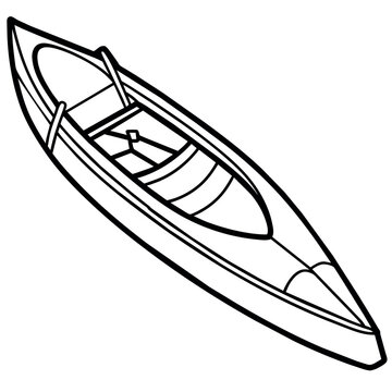recommend clip art: kayak outline illustration digital coloring book page line art drawing