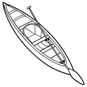 recommend clip art: kayak outline illustration digital coloring book page line art drawing