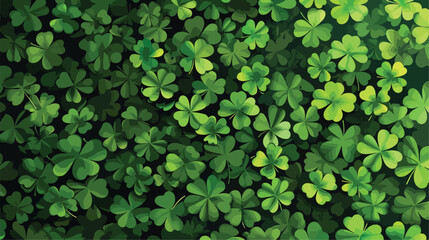 Poster saint patricks day with clover emblem in green