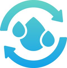 Water recycle icon