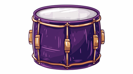 Purple drum design over white Vector illustration. vector