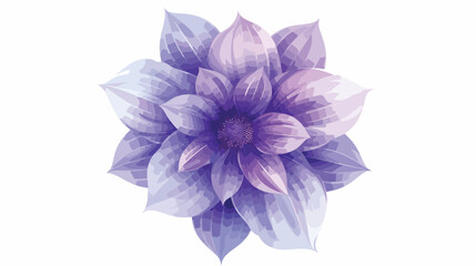 Purple flower with pointed petals icon vector illustration