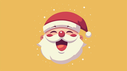 Santa claus man kawaii face eyes closed and tongue