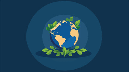 Save the earth label icon vector illustration design