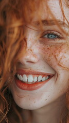 close up of a person with a smile and white teeth